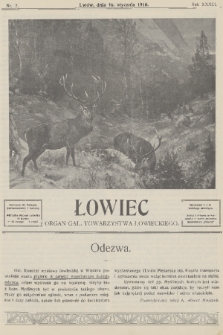 Łowiec : organ Gal. Towarzystwa Łowieckiego. R. 33, 1910, nr 2