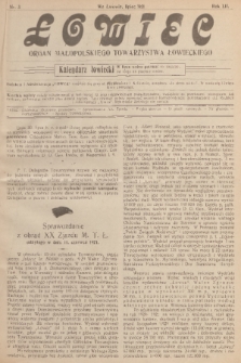 Łowiec : organ Małopolskiego Towarzystwa Łowieckiego. R. 42, 1921, nr 3