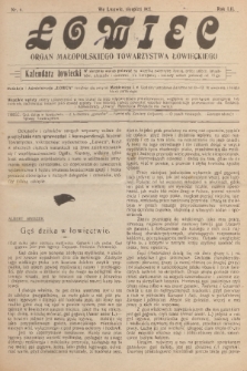 Łowiec : organ Małopolskiego Towarzystwa Łowieckiego. R. 42, 1921, nr 4