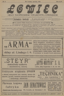 Łowiec : organ Małopolskiego Towarzystwa Łowieckiego. R. 44, 1923, nr 6