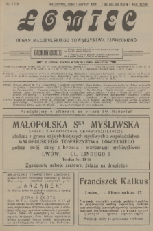 Łowiec : organ Małopolskiego Towarzystwa Łowieckiego. R. 47, 1926, nr 7 i 8