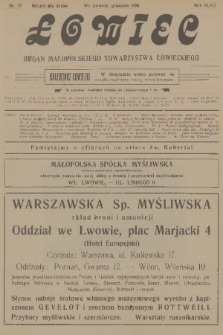 Łowiec : organ Małopolskiego Towarzystwa Łowieckiego. R. 47, 1926, nr 12