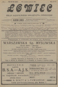 Łowiec : organ Małopolskiego Towarzystwa Łowieckiego. R. 48, 1927, nr 4