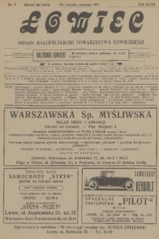Łowiec : organ Małopolskiego Towarzystwa Łowieckiego. R. 48, 1927, nr 6