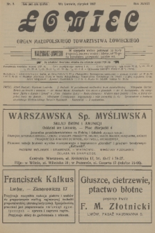 Łowiec : organ Małopolskiego Towarzystwa Łowieckiego. R. 48, 1927, nr 8