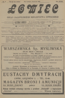 Łowiec : organ Małopolskiego Towarzystwa Łowieckiego. R. 48, 1927, nr 9