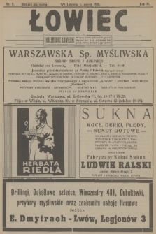 Łowiec : organ Małopolskiego Towarzystwa Łowieckiego. R. 50[!], 1928, nr 5