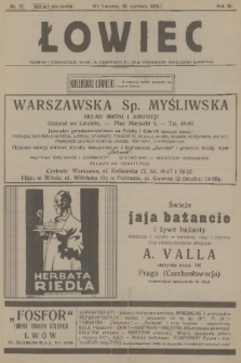 Łowiec : organ Małopolskiego Towarzystwa Łowieckiego. R. 50[!], 1928, nr 12