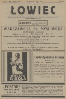 Łowiec : organ Małopolskiego Towarzystwa Łowieckiego. R. 50[!], 1928, nr 13