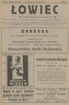 Łowiec : organ Małopolskiego Towarzystwa Łowieckiego. R. 50[!], 1928, nr 21