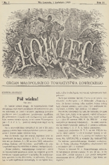 Łowiec : organ Małopolskiego Towarzystwa Łowieckiego. R. 51, 1929, nr 7