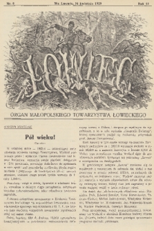 Łowiec : organ Małopolskiego Towarzystwa Łowieckiego. R. 51, 1929, nr 8