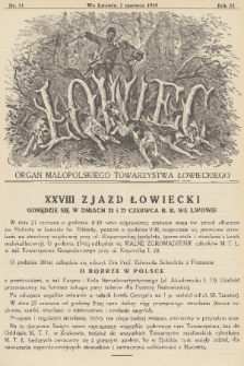 Łowiec : organ Małopolskiego Towarzystwa Łowieckiego. R. 51, 1929, nr 11