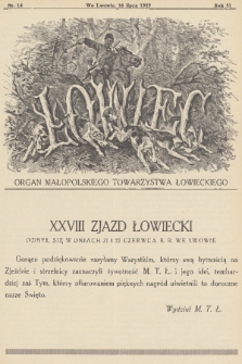 Łowiec : organ Małopolskiego Towarzystwa Łowieckiego. R. 51, 1929, nr 14