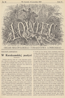 Łowiec : organ Małopolskiego Towarzystwa Łowieckiego. R. 51, 1929, nr 18