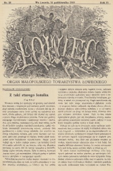 Łowiec : organ Małopolskiego Towarzystwa Łowieckiego. R. 51, 1929, nr 20