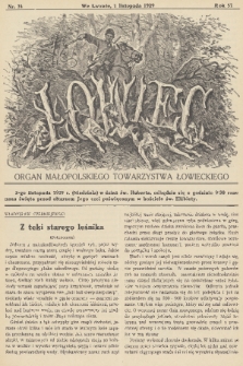 Łowiec : organ Małopolskiego Towarzystwa Łowieckiego. R. 51, 1929, nr 21