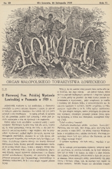 Łowiec : organ Małopolskiego Towarzystwa Łowieckiego. R. 51, 1929, nr 22