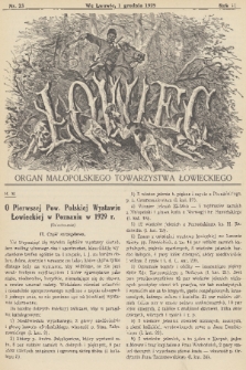 Łowiec : organ Małopolskiego Towarzystwa Łowieckiego. R. 51, 1929, nr 23