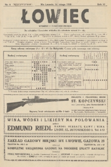 Łowiec : organ Małopolskiego Towarzystwa Łowieckiego. R. 52, 1930, nr 4