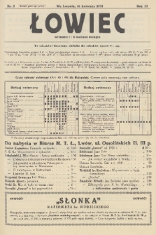 Łowiec : organ Małopolskiego Towarzystwa Łowieckiego. R. 52, 1930, nr 8