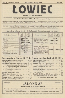 Łowiec : organ Małopolskiego Towarzystwa Łowieckiego. R. 52, 1930, nr 10