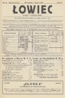 Łowiec : organ Małopolskiego Towarzystwa Łowieckiego. R. 52, 1930, nr 11