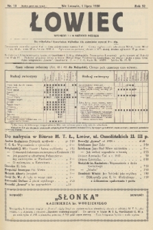 Łowiec : organ Małopolskiego Towarzystwa Łowieckiego. R. 52, 1930, nr 13