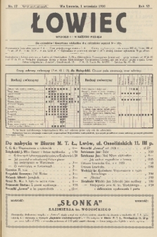 Łowiec : organ Małopolskiego Towarzystwa Łowieckiego. R. 52, 1930, nr 17