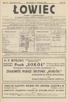 Łowiec : organ Małopolskiego Towarzystwa Łowieckiego. R. 52, 1930, nr 21