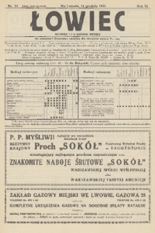 Łowiec : organ Małopolskiego Towarzystwa Łowieckiego. R. 52, 1930, nr 24