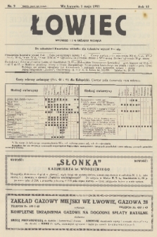 Łowiec : organ Małopolskiego Towarzystwa Łowieckiego. R. 53, 1931, nr 9