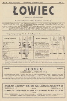Łowiec : organ Małopolskiego Towarzystwa Łowieckiego. R. 53, 1931, nr 16