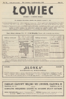 Łowiec : organ Małopolskiego Towarzystwa Łowieckiego. R. 53, 1931, nr 19