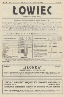 Łowiec : organ Małopolskiego Towarzystwa Łowieckiego. R. 53, 1931, nr 20