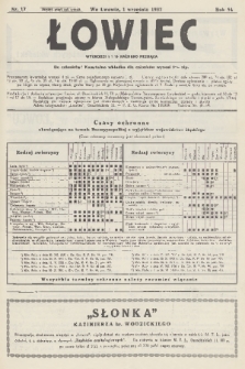 Łowiec : organ Małopolskiego Towarzystwa Łowieckiego. R. 54, 1932, nr 17