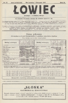 Łowiec : organ Małopolskiego Towarzystwa Łowieckiego. R. 54, 1932, nr 21