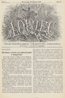 Łowiec : organ Małopolskiego Towarzystwa Łowieckiego. R. 55, 1933, nr 2