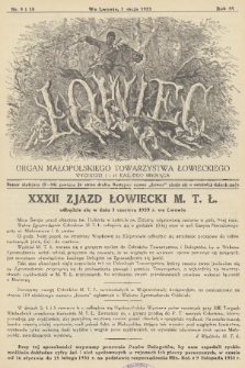Łowiec : organ Małopolskiego Towarzystwa Łowieckiego. R. 55, 1933, nr 9 i 10