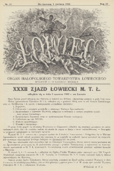 Łowiec : organ Małopolskiego Towarzystwa Łowieckiego. R. 55, 1933, nr 11