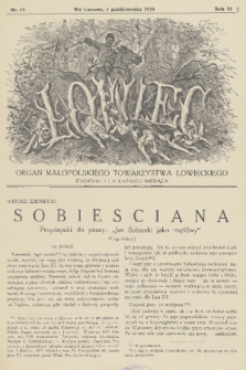 Łowiec : organ Małopolskiego Towarzystwa Łowieckiego. R. 55, 1933, nr 19