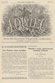 Łowiec : organ Małopolskiego Towarzystwa Łowieckiego. R. 56, 1934, nr 17 i 18