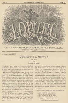Łowiec : organ Małopolskiego Towarzystwa Łowieckiego. R. 57, 1935, nr 4