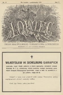 Łowiec : organ Małopolskiego Towarzystwa Łowieckiego. R. 57, 1935, nr 12