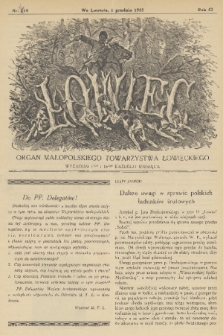 Łowiec : organ Małopolskiego Towarzystwa Łowieckiego. R. 57, 1935, nr 14