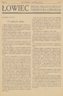 Łowiec : organ Małopolskiego Towarzystwa Łowieckiego. R. 58, 1936, nr 4