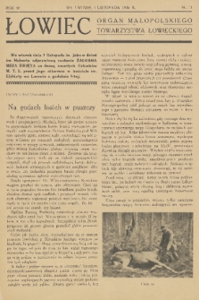 Łowiec : organ Małopolskiego Towarzystwa Łowieckiego. R. 58, 1936, nr 11