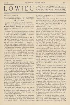 Łowiec : organ Małopolskiego Towarzystwa Łowieckiego. R. 59, 1937, nr 9