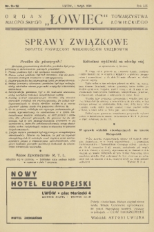 Łowiec : organ Małopolskiego Towarzystwa Łowieckiego. R. 59 [!], 1938, nr 9-10