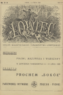 Łowiec : organ Małopolskiego Towarzystwa Łowieckiego. R. 60, 1939, nr 3-4
